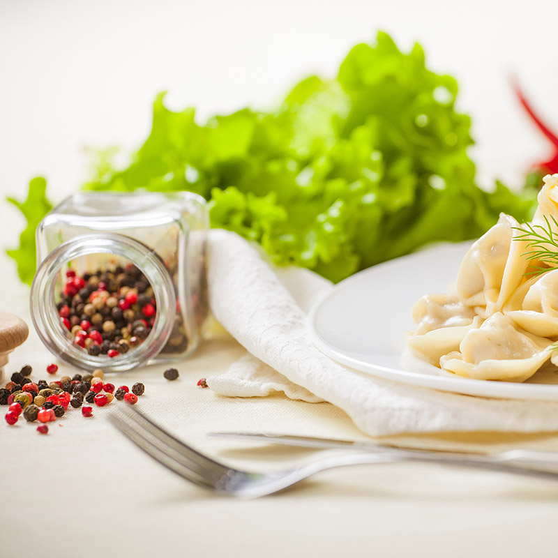Menu raviolli tortellini with spices table-top still-life food photography photo7it